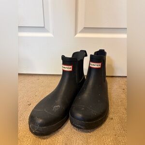 Hunter Women’s Black Ankle Rain Boots
